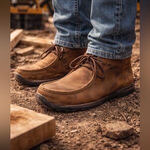 Twisted X Men's Driving Moc Work Boots Size 8.5 Steel Toe